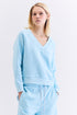 BLUSA DECOTE V AZUL CLARO
